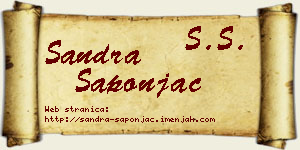 Sandra Šaponjac vizit kartica